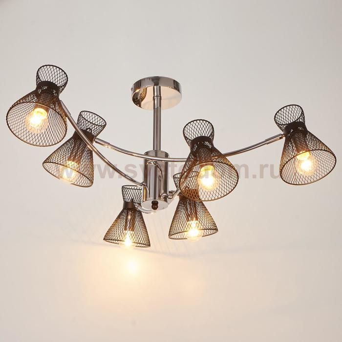 Люстра 662414/6 40Вт E14 черный 68х68х35 см