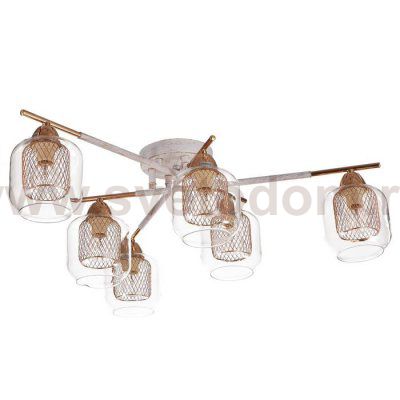 Люстра 662430/6 E14 40Вт белый-золото 72х72х20 см