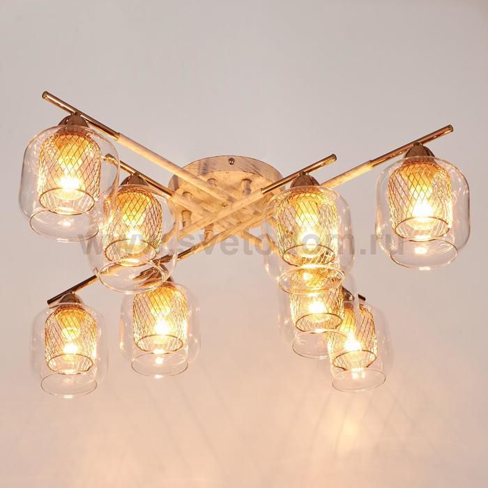 Люстра 662431/8 E14 40Вт белый-золото 72х72х20 см