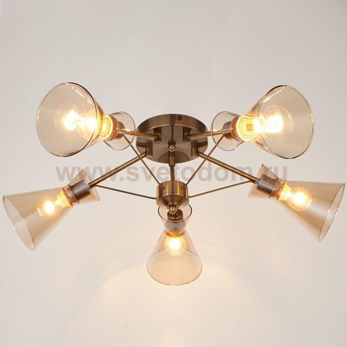 Люстра 662441/5 E14 40Вт бронза 59х59х22 см