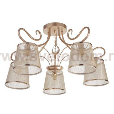 Люстра 662449/5 E14 40Вт золото 64х64х35 см