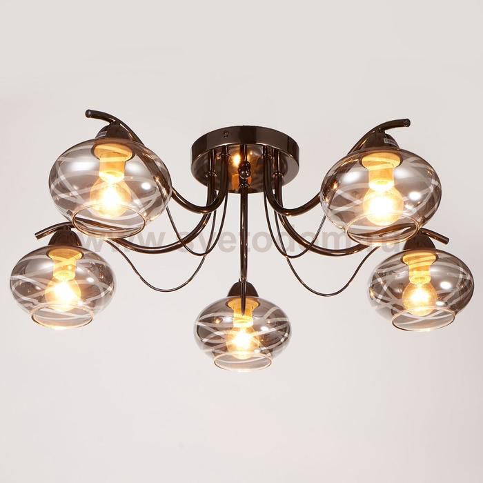 Люстра 662472/5 E14 40Вт черный хром  61х61х19 см