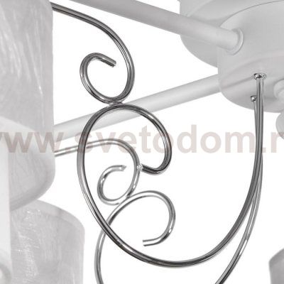 Люстра 662477/5 E14 40Вт белый-хром 63х63х21 см