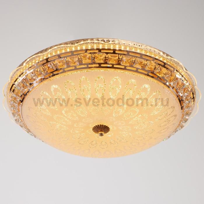 Светильник с ПДУ 670002N LED 80Вт 3 режима 3000-6000К диммер золото 50х50х11 см