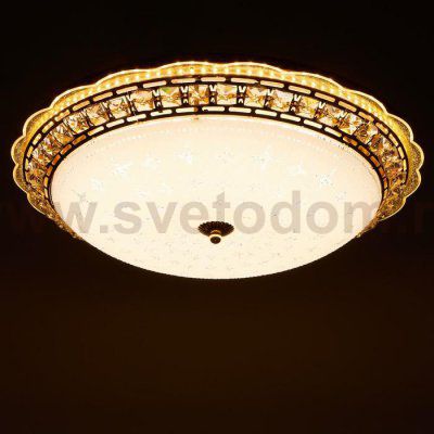 Светильник с ПДУ 670005N LED 80Вт 3 режима 3000-6000К диммер золото 50х50х11 см