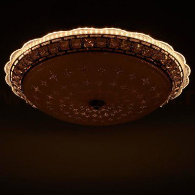 Светильник с ПДУ 670005N LED 80Вт 3 режима 3000-6000К диммер золото 50х50х11 см