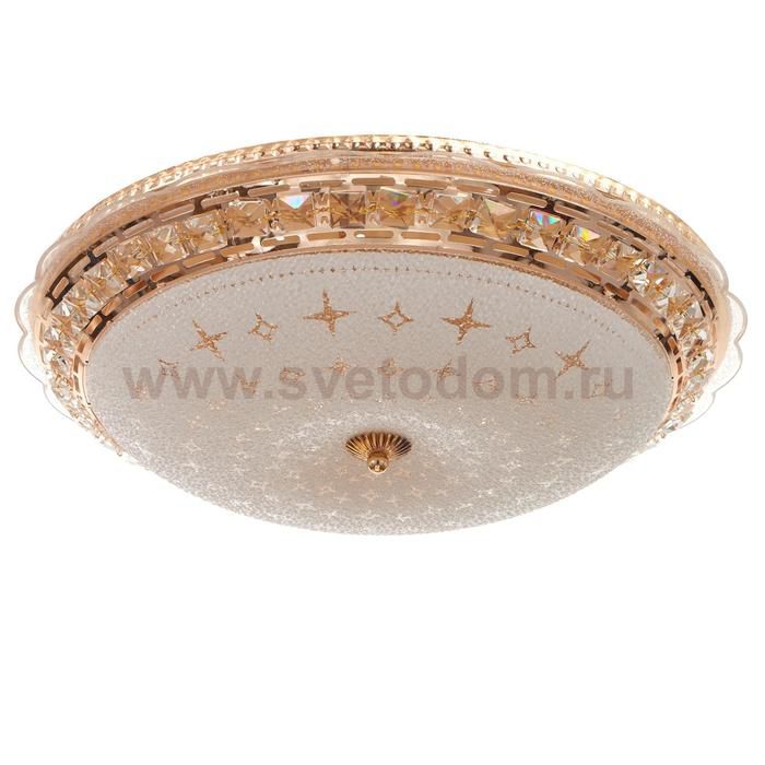 Светильник с ПДУ 670005N LED 80Вт 3 режима 3000-6000К диммер золото 50х50х11 см