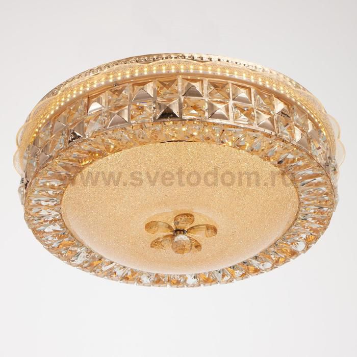 Светильник с ПДУ 670008N LED 80Вт 3 режима 3000-6000К диммер золото 48х48х16 см