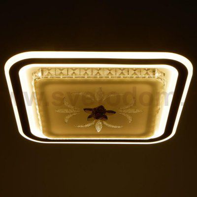 Светильник 670010N LED 80Вт 3 режима 3000-6000К диммер бело-коричневый  50х50х10 см