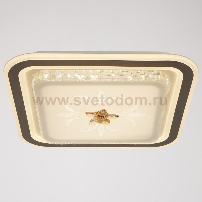 Светильник 670010N LED 80Вт 3 режима 3000-6000К диммер бело-коричневый  50х50х10 см