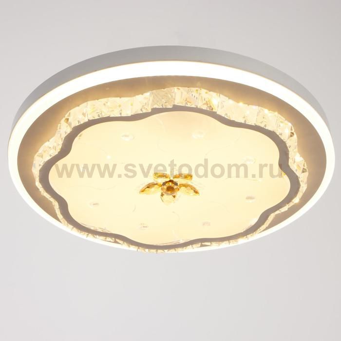 Светильник 670011N LED 80Вт 3 режима 3000-6000К диммер белый 50х50х9 см