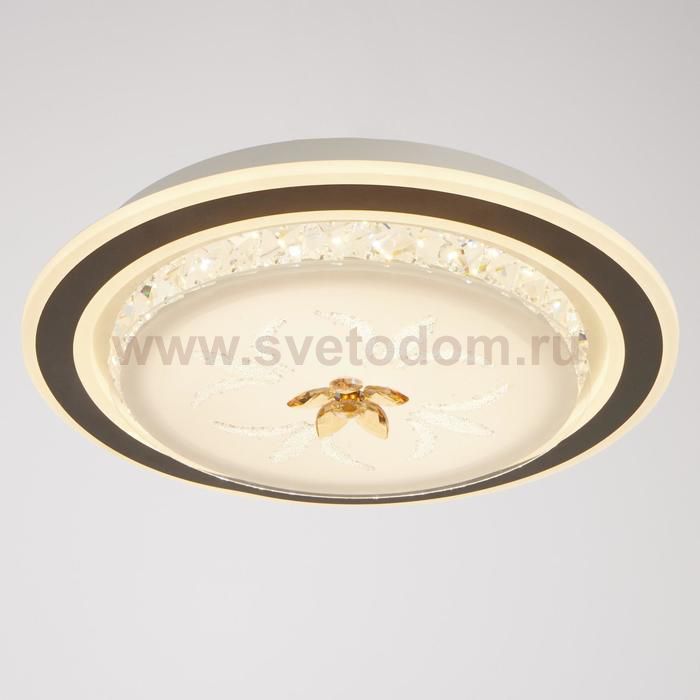 Светильник 670012N LED 80Вт 3 режима 3000-6000К диммер бело-коричневый 50х50х9 см