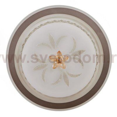 Светильник 670012N LED 80Вт 3 режима 3000-6000К диммер бело-коричневый 50х50х9 см