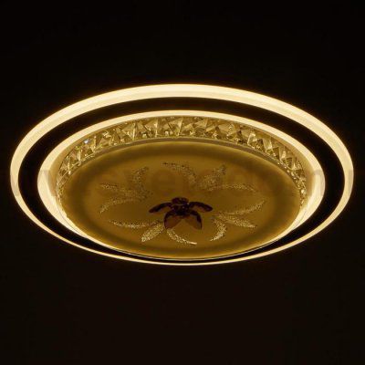 Светильник 670012N LED 80Вт 3 режима 3000-6000К диммер бело-коричневый 50х50х9 см