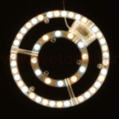 Лампа модуль светодиодный с драйвером 48Вт 3 режима 3000-6000К  белый 27х27х2 см