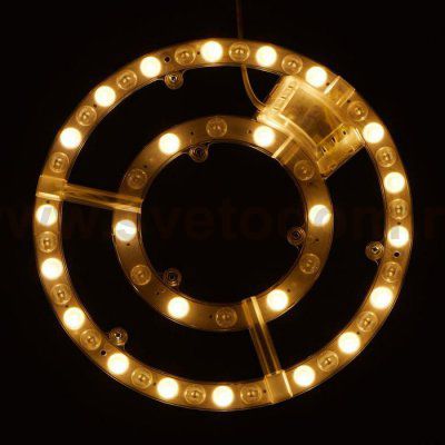 Лампа модуль светодиодный с драйвером 48Вт 3 режима 3000-6000К  белый 27х27х2 см