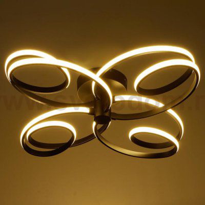 Люстра 669508/4 LED 96Вт 4000К черный 65х65х14 см