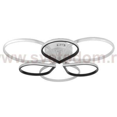 Люстра 669512/6 LED 99Вт 4000К белый-черный 70х70х13 см