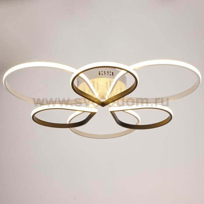 Люстра 669512/6 LED 99Вт 4000К белый-черный 70х70х13 см