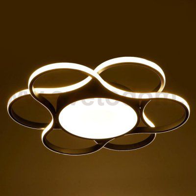 Люстра 669515 LED 106Вт 4000К черный 60х60х7 см