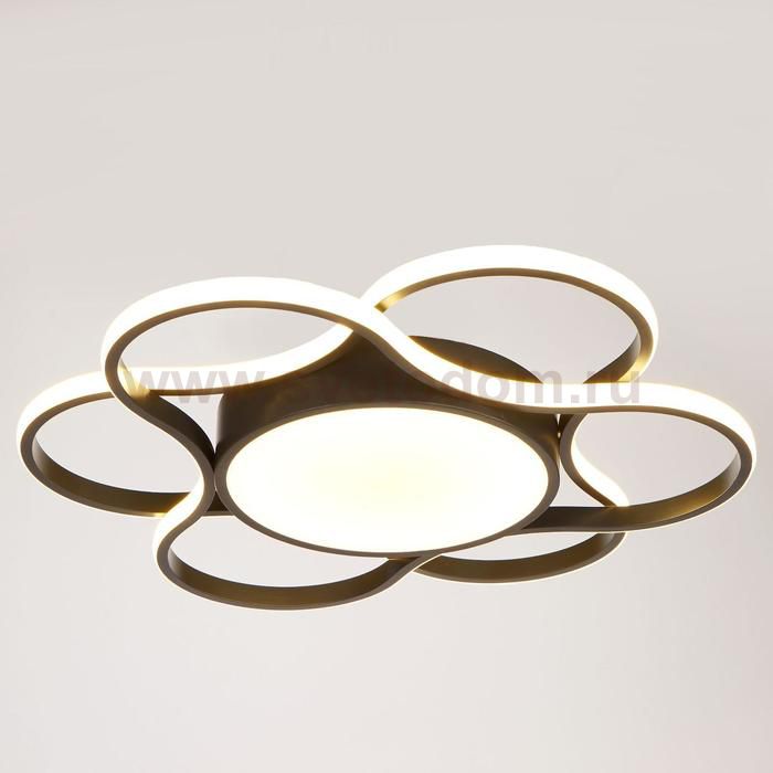 Люстра 669516 LED 106Вт 4000К серый 60х60х7 см