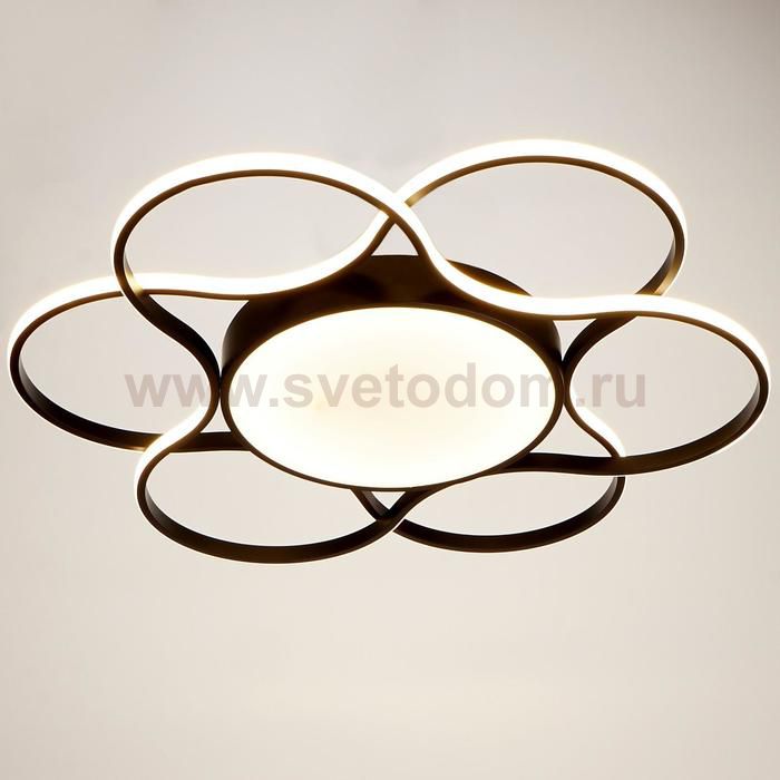 Люстра 669518 LED 140Вт 4000К черный 80х80х6 см