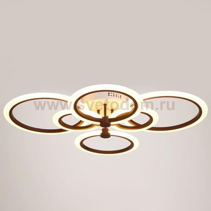 Люстра с ПДУ 669526 LED 144Вт 3000-6000К диммер кофе 78х58х12 см