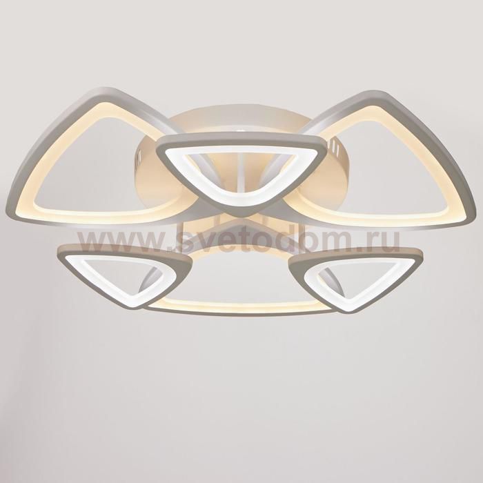 Люстра с ПДУ 661317/6 LED 130Вт диммер 3 режима 3000-6000К белый 62x62x8 см