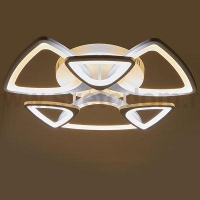 Люстра с ПДУ 661317/6 LED 130Вт диммер 3 режима 3000-6000К белый 62x62x8 см