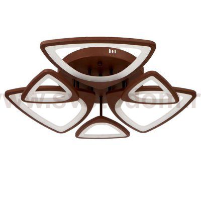 Люстра с ПДУ 661318/6 LED 130Вт диммер 3 режима 3000-6000К кофе 62x62x8 см