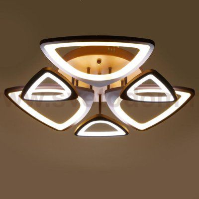 Люстра с ПДУ 661318/6 LED 130Вт диммер 3 режима 3000-6000К кофе 62x62x8 см