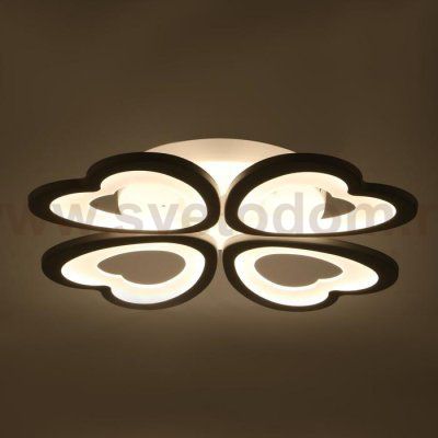 Люстра с ПДУ 661320/4 LED 112Вт диммер 3 режима 3000-6000К белый 58x58x8 см