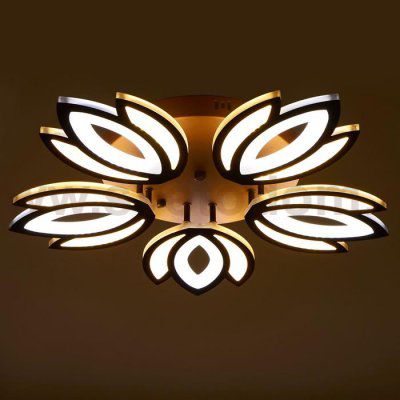 Люстра с ПДУ 661326/5 LED 95Вт диммер 3 режима 3000-6000К кофе 57x57x9 см