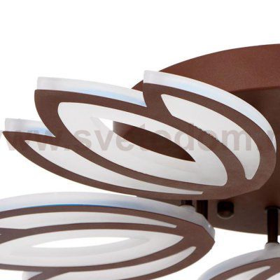 Люстра с ПДУ 661326/5 LED 95Вт диммер 3 режима 3000-6000К кофе 57x57x9 см