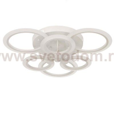 Люстра с ПДУ 661328/6 LED 108Вт диммер 3 режима 3000-6000К белый 54x54x9 см