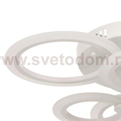 Люстра с ПДУ 661328/6 LED 108Вт диммер 3 режима 3000-6000К белый 54x54x9 см