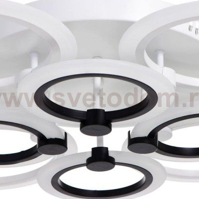 Люстра с ПДУ 661330/8 LED 176Вт диммер 3 режима 3000-6000К белые-черные 70x70x13 см