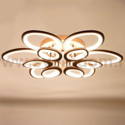 Люстра с ПДУ 661341/12 LED 190Вт диммер 3 режима 3000-6000К кофе 75x75x8 см