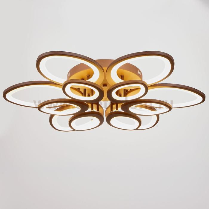 Люстра с ПДУ 661341/12 LED 190Вт диммер 3 режима 3000-6000К кофе 75x75x8 см