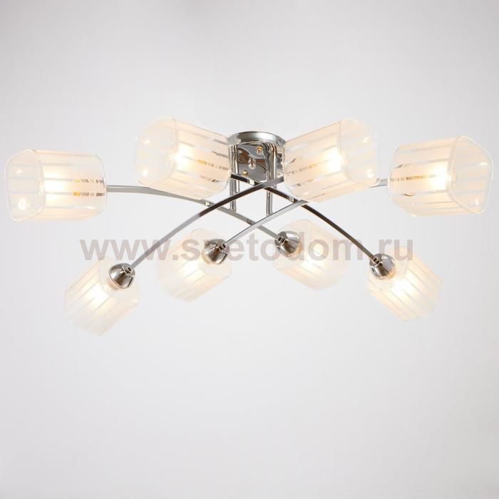 Люстра 6591182/8 E27 40Вт хром 90х90х21 см