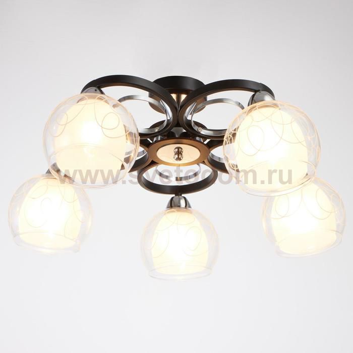 Люстра 6591183/5 E27 40Вт черный-хром 56х56х24 см