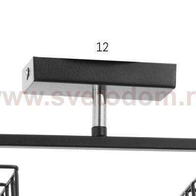 Люстра 6591191/2 E27 40Вт черный 42х12х24 см