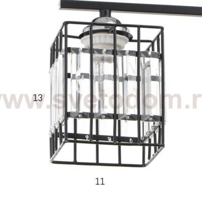 Люстра 6591191/2 E27 40Вт черный 42х12х24 см