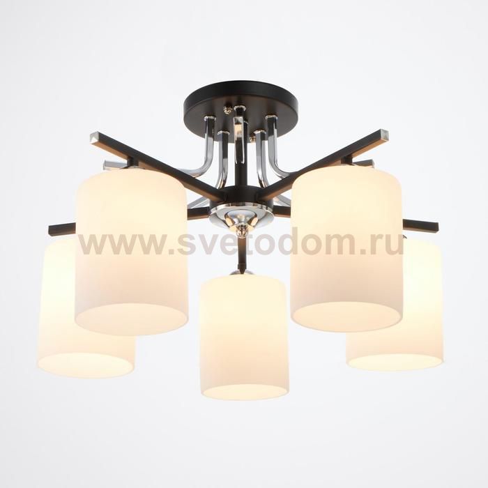 Люстра 6591193/5 E27 40Вт черный-хром 55х55х20 см