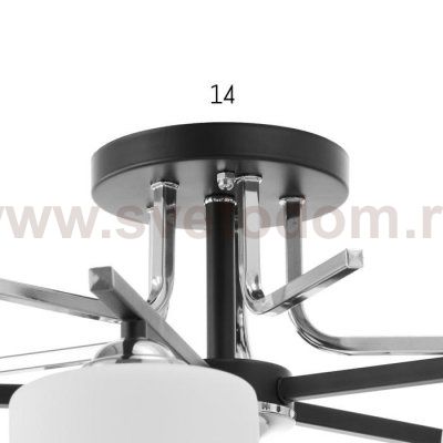 Люстра 6591193/5 E27 40Вт черный-хром 55х55х20 см