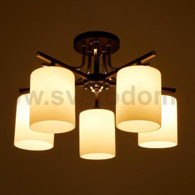 Люстра 6591193/5 E27 40Вт черный-хром 55х55х20 см