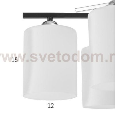 Люстра 6591193/5 E27 40Вт черный-хром 55х55х20 см