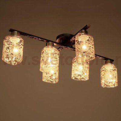 Люстра 6591198/6 E27 40Вт кофе-бронза 75х50х23 см