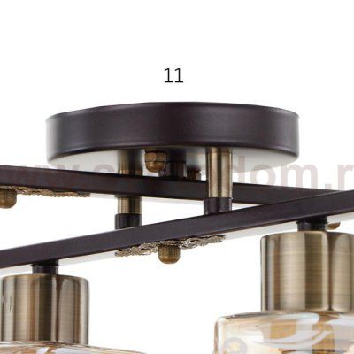 Люстра 6591198/6 E27 40Вт кофе-бронза 75х50х23 см