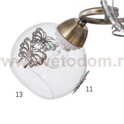 Люстра 6591200/3 E27 40Вт бронза 46х46х24 см